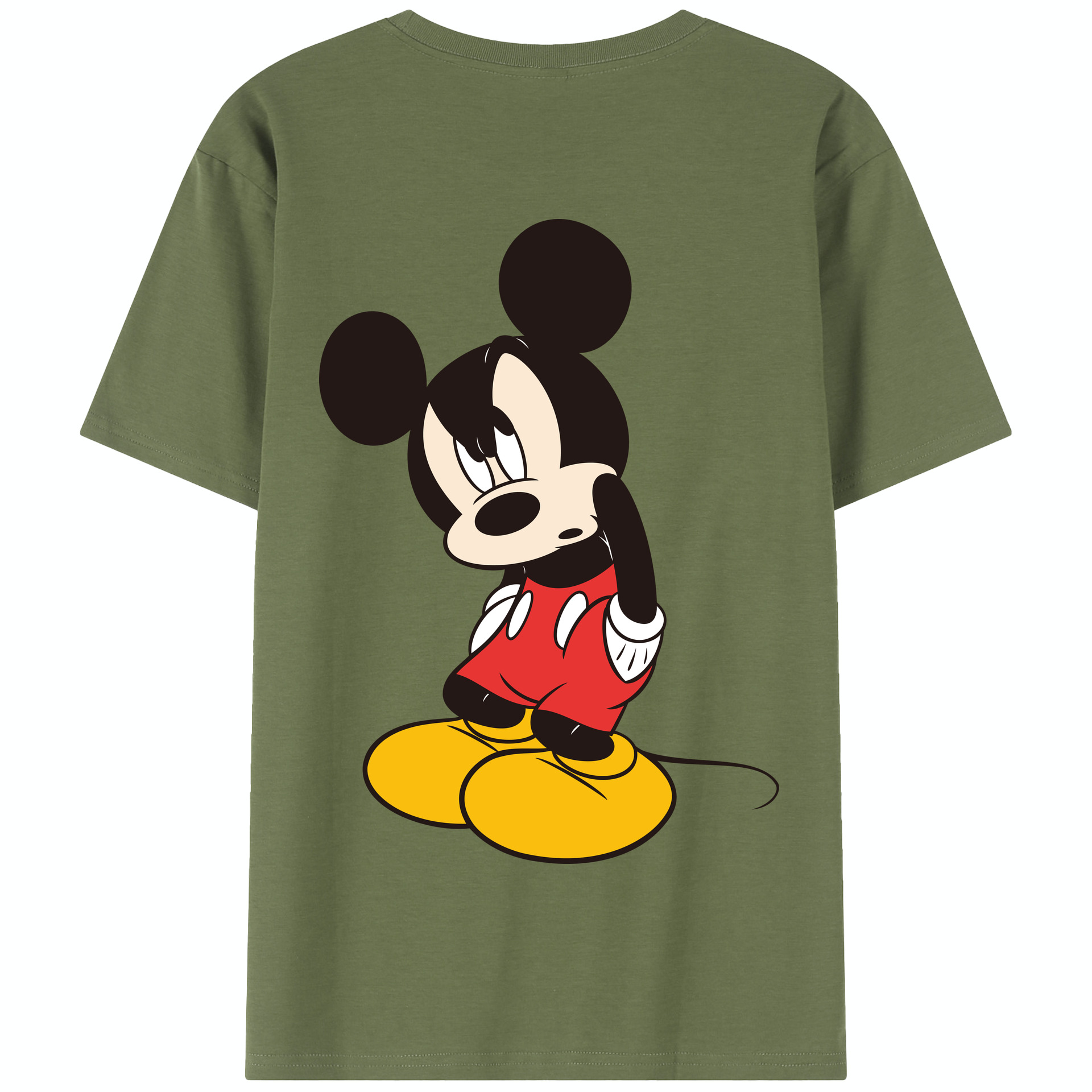 （画像用） ミッキーマウス Mickey Mouse 綿100％半袖Tシャツ（背面プリント）